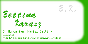 bettina karasz business card